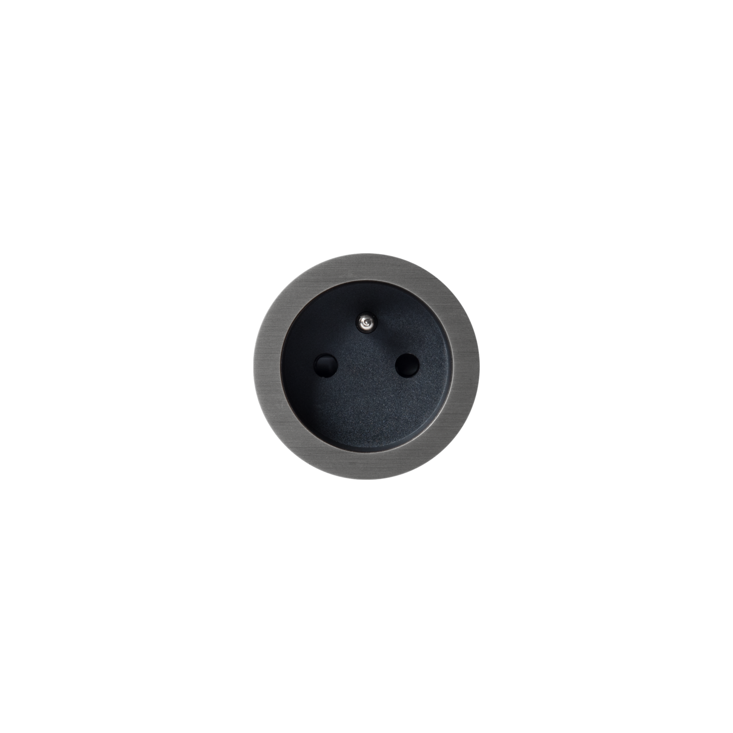 Rond 2.0 - multifit stopcontact b-f dgrijs/zwart